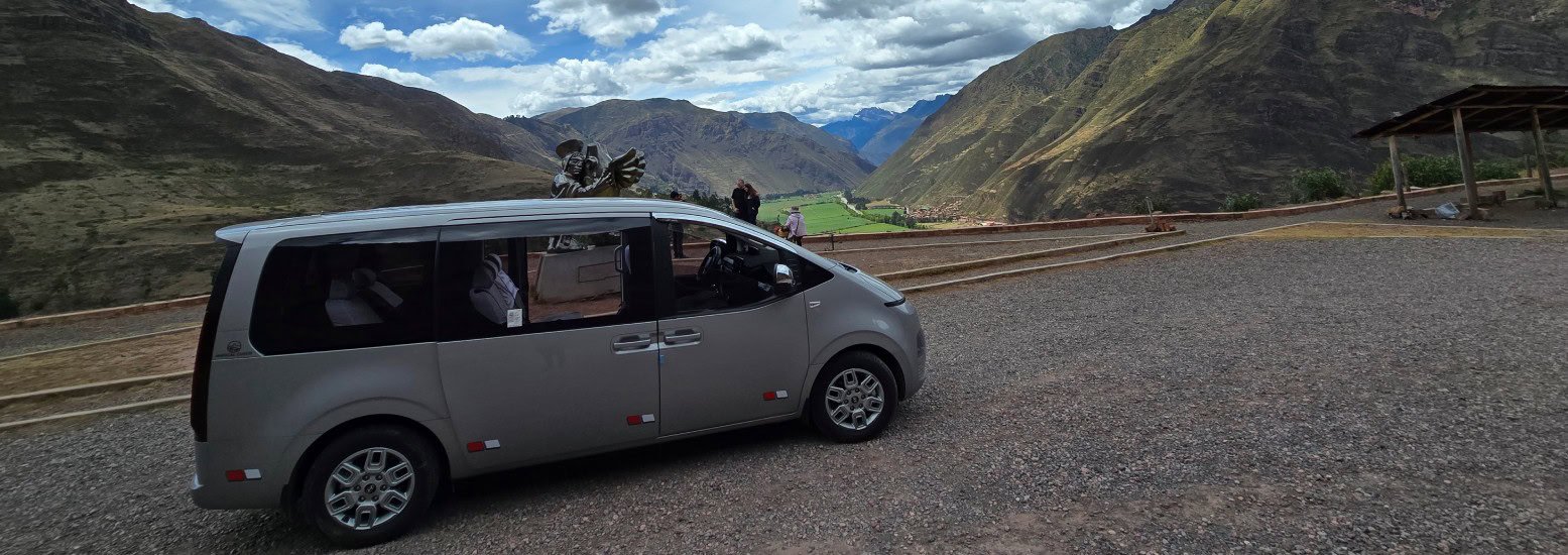 Our transfer service to the Sacred Valley in our designated vehicle.