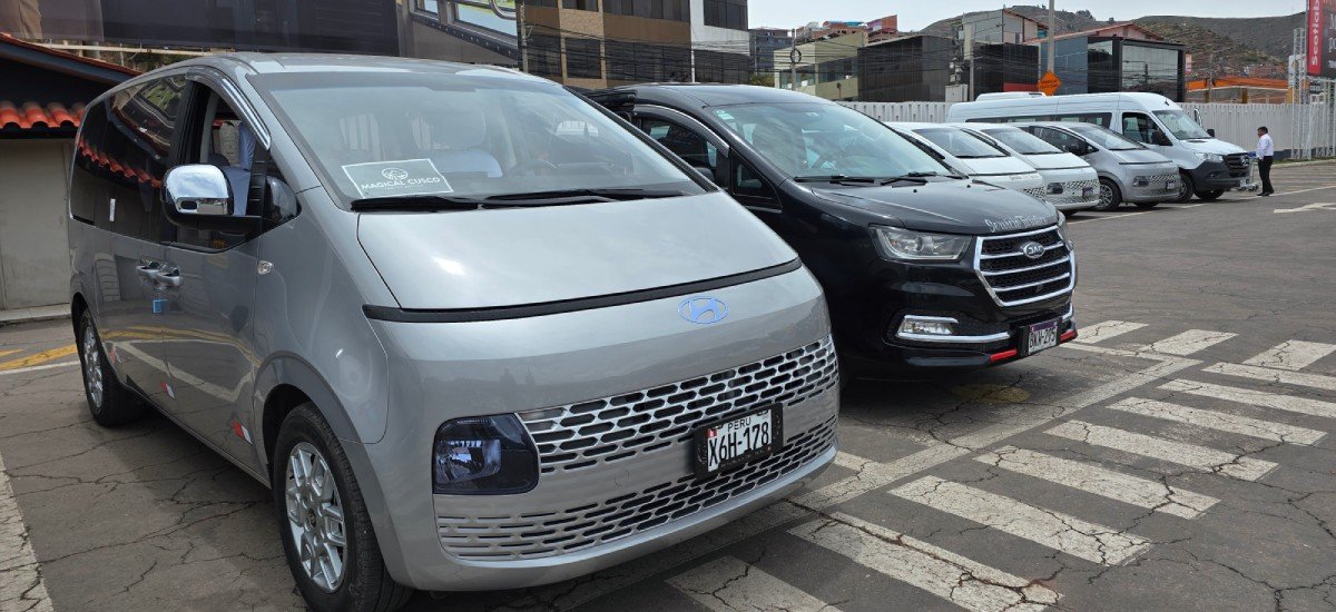 Our fleet of vehicles at Cusco Airport