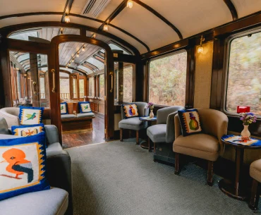 interior of the perurail train