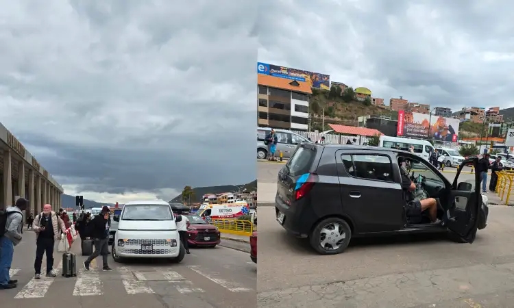 cusco airport taxis outside terminal negotiation travelers